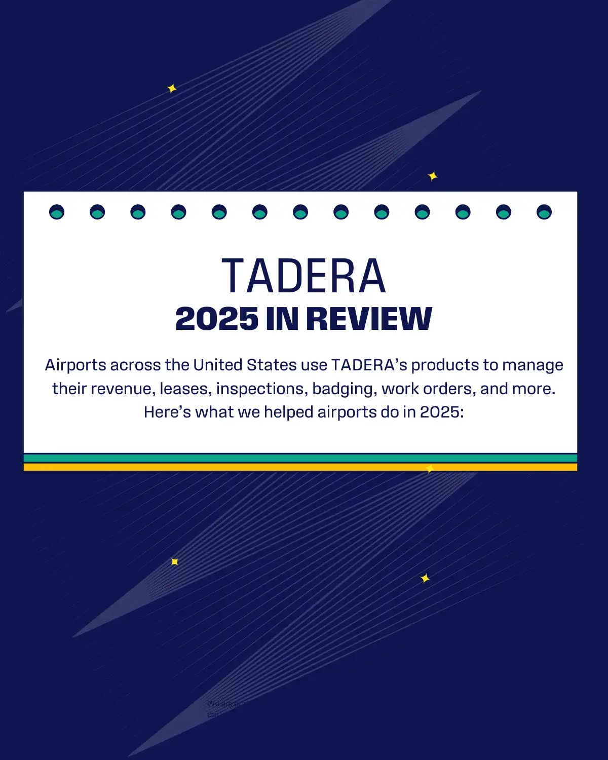 TADERA's 2025 in Review